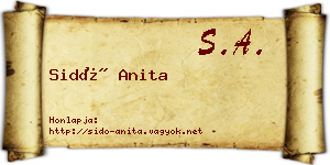 Sidó Anita névjegykártya